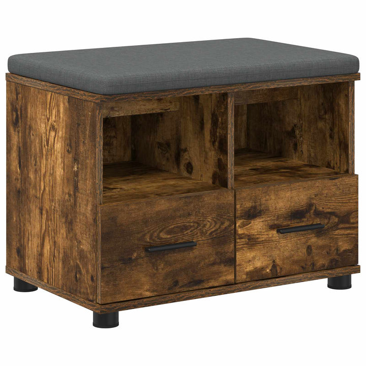 Hallbænk Røget Eg 60 x 38 x 46 cm Kunstigt træ og stof