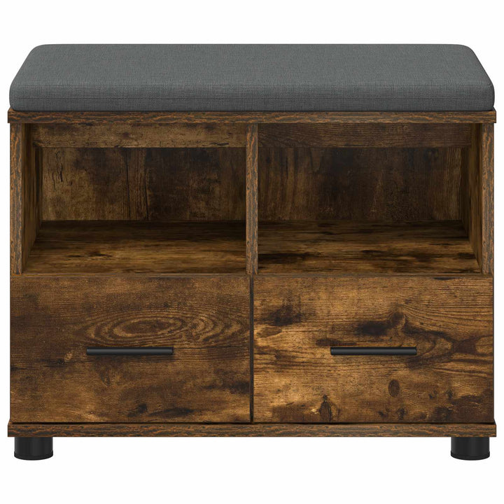 Hallbænk Røget Eg 60 x 38 x 46 cm Kunstigt træ og stof