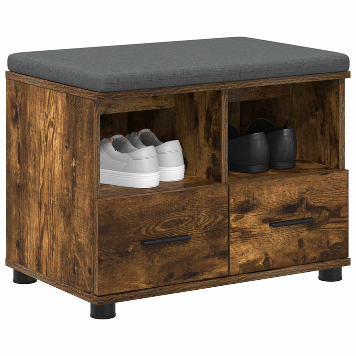 Hallbænk Røget Eg 60 x 38 x 46 cm Kunstigt træ og stof