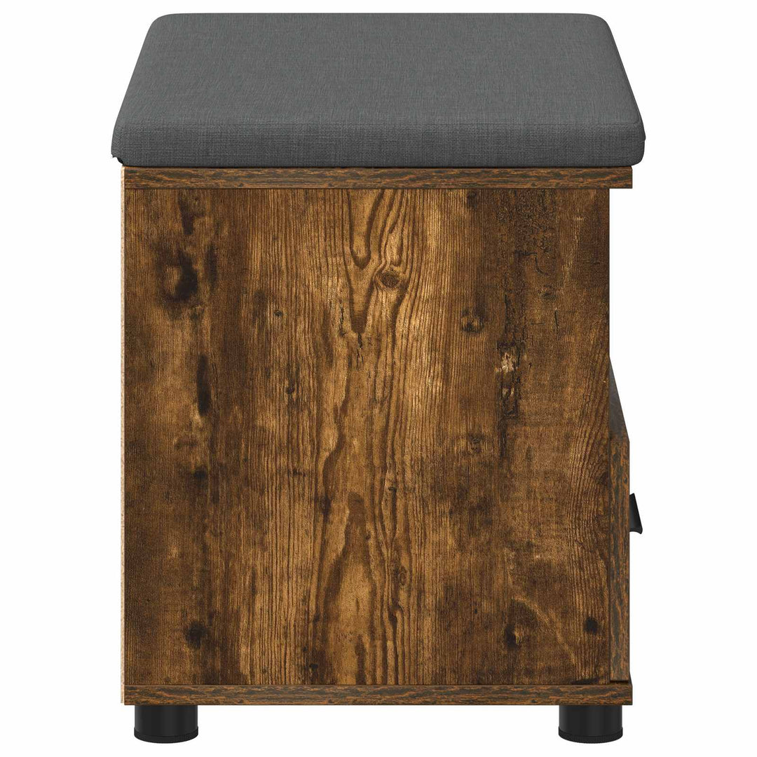Hallbænk Røget Eg 60 x 38 x 46 cm Kunstigt træ og stof