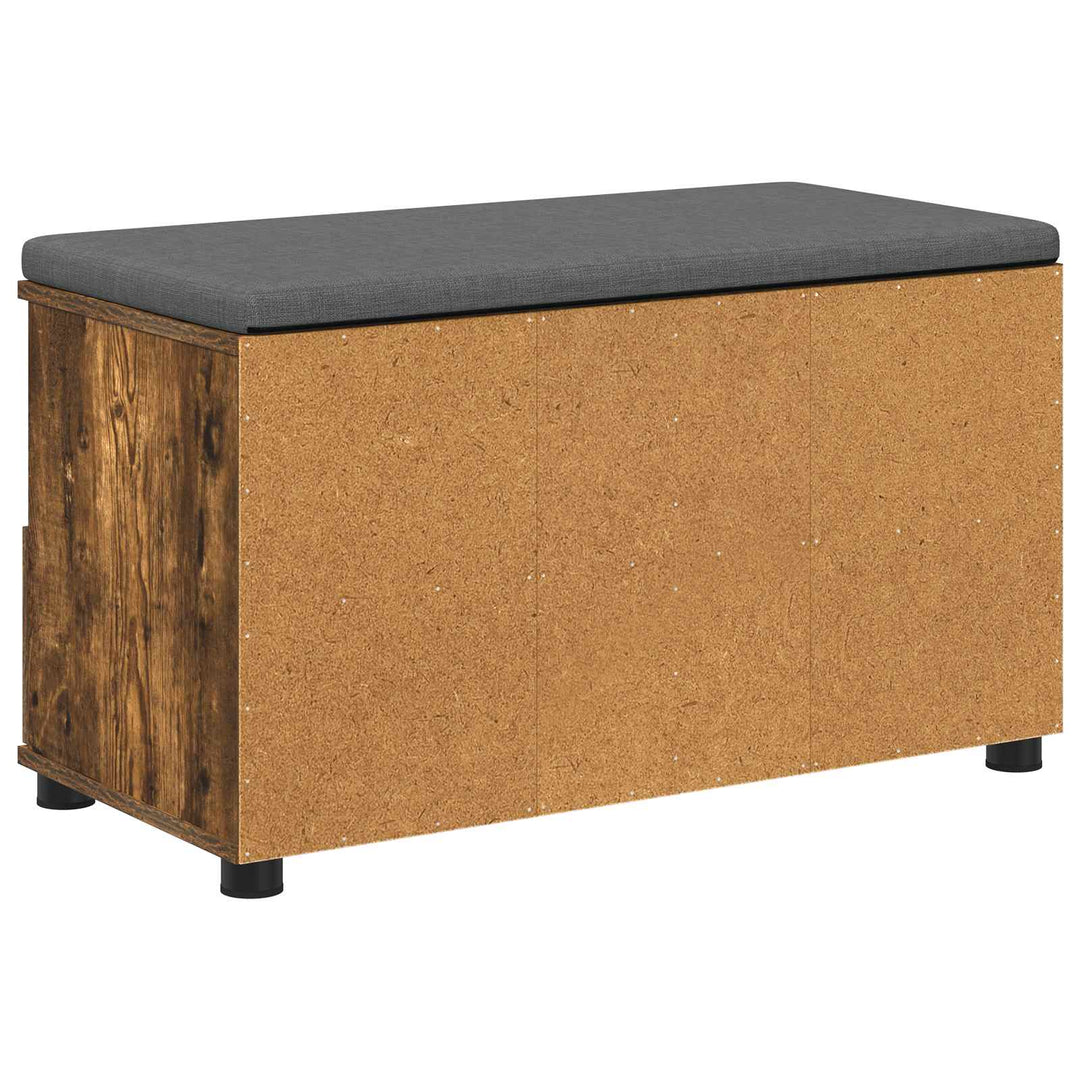 Hallbænk Røget Eg 80 x 38 x 46 cm Kunstigt træ og stof
