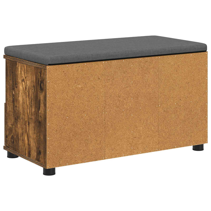 Hallbænk Røget Eg 80 x 38 x 46 cm Kunstigt træ og stof