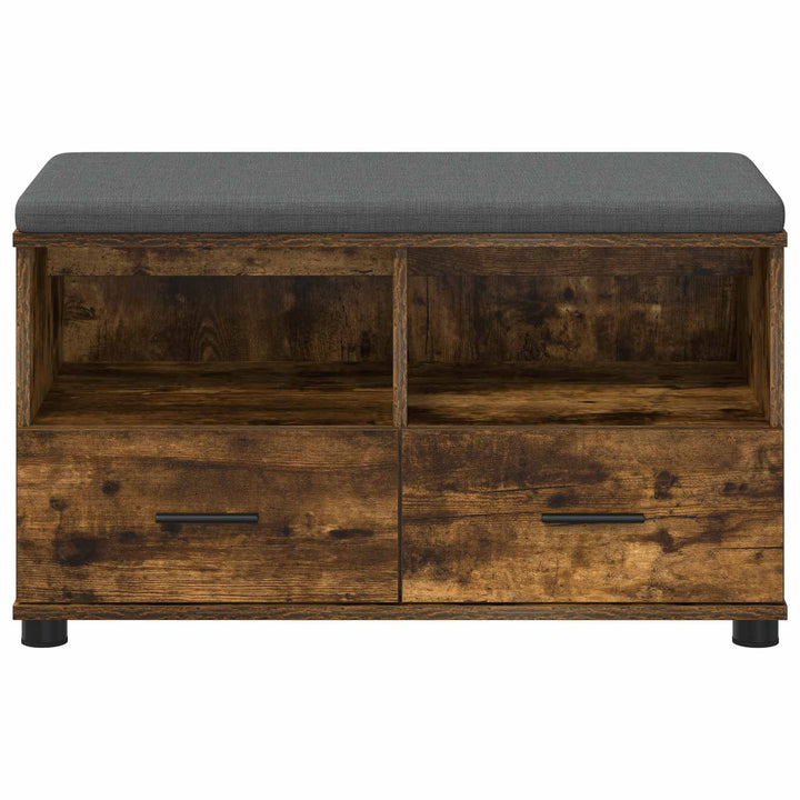 Hallbænk Røget Eg 80 x 38 x 46 cm Kunstigt træ og stof
