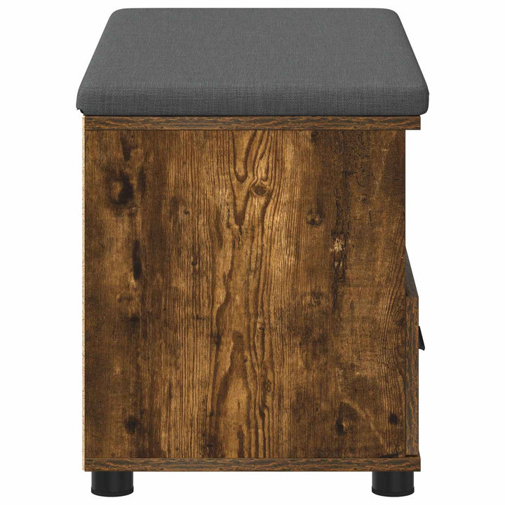 Hallbænk Røget Eg 80 x 38 x 46 cm Kunstigt træ og stof