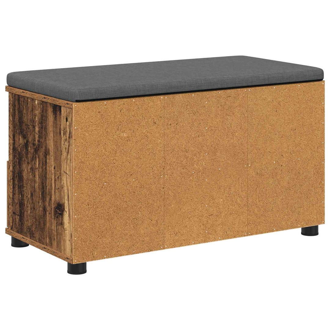 Hallbænk Gammelt træ 80 x 38 x 46 cm Kunstigt træ og stof