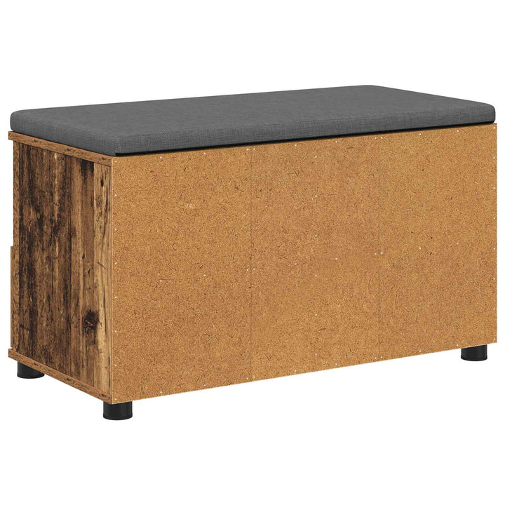 Hallbænk Gammelt træ 80 x 38 x 46 cm Kunstigt træ og stof
