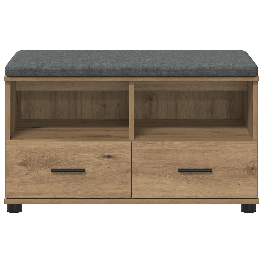 Hallbænk Artisan Eg 80 x 38 x 46 cm Kunstigt træ og stof