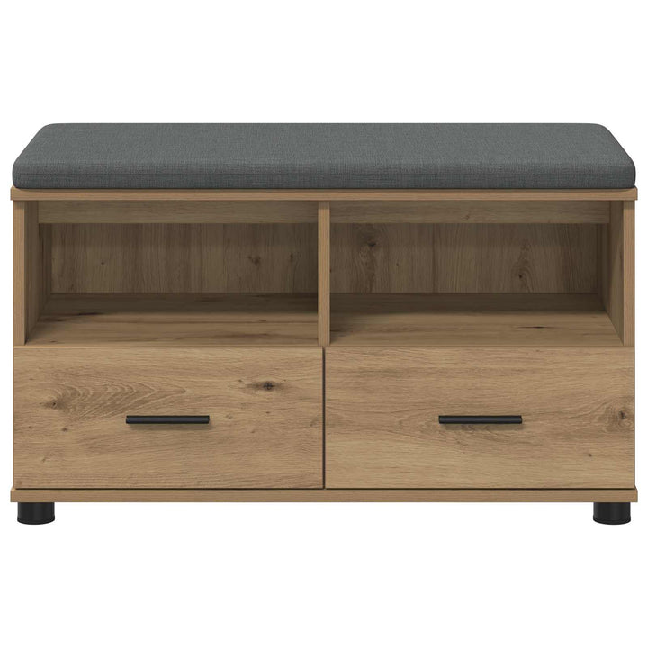 Hallbænk Artisan Eg 80 x 38 x 46 cm Kunstigt træ og stof