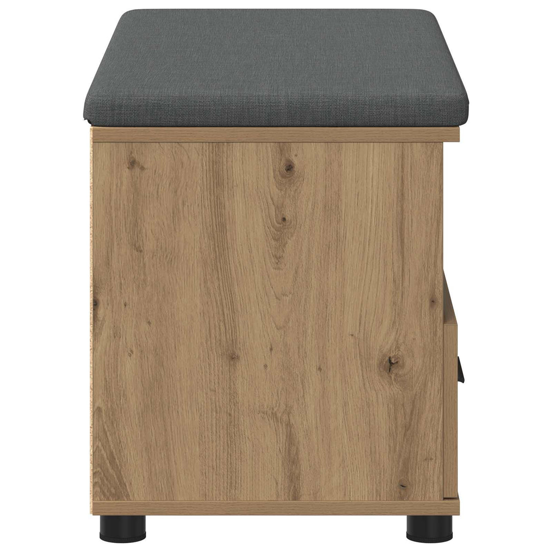 Hallbænk Artisan Eg 80 x 38 x 46 cm Kunstigt træ og stof