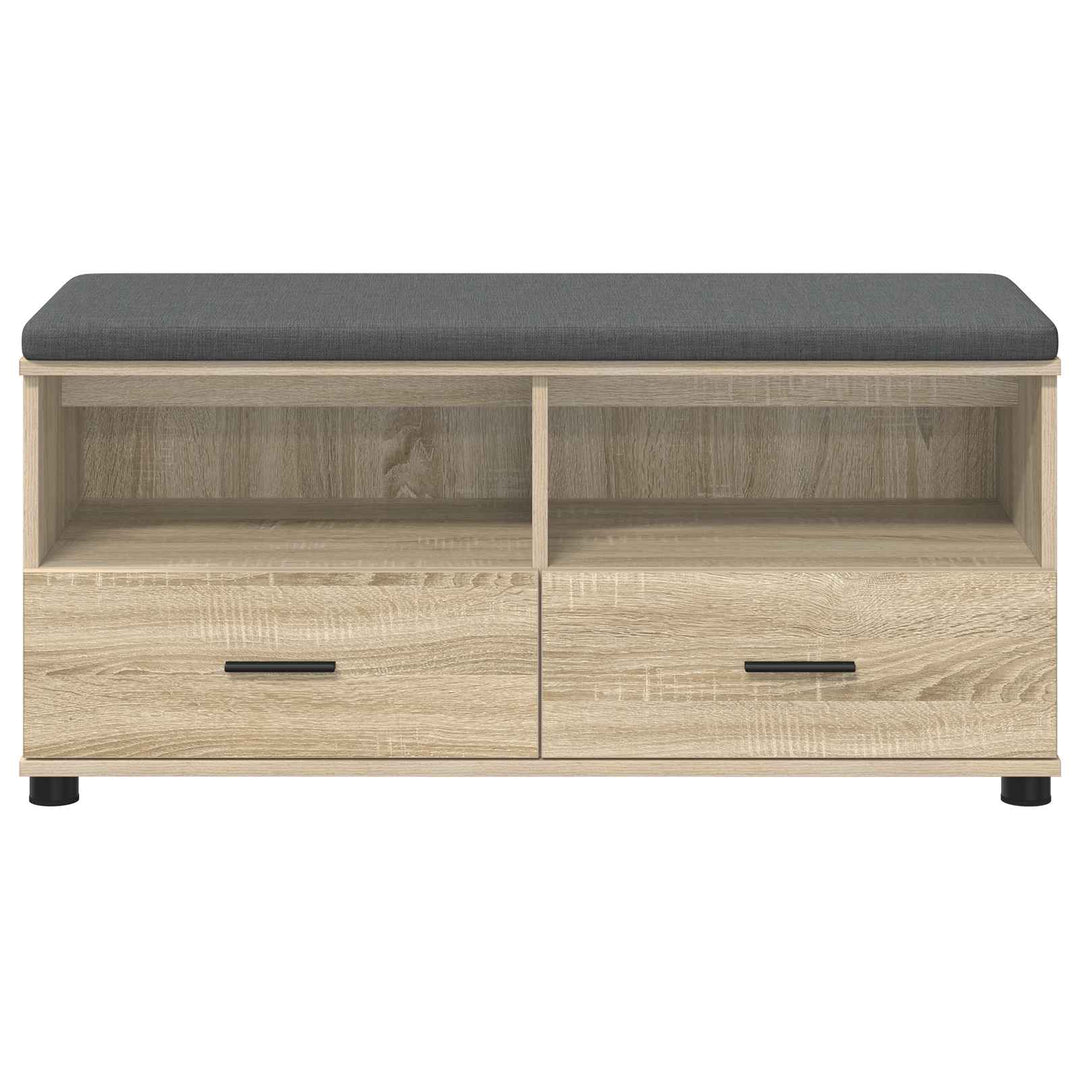 Hallbænk Sonoma eg 100 x 38 x 46 cm Kunstigt træ og stof