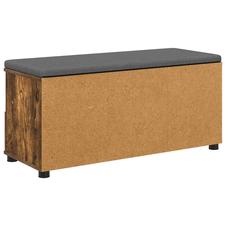 Hallbænk Røget Eg 100 x 38 x 46 cm Kunstigt træ og stof