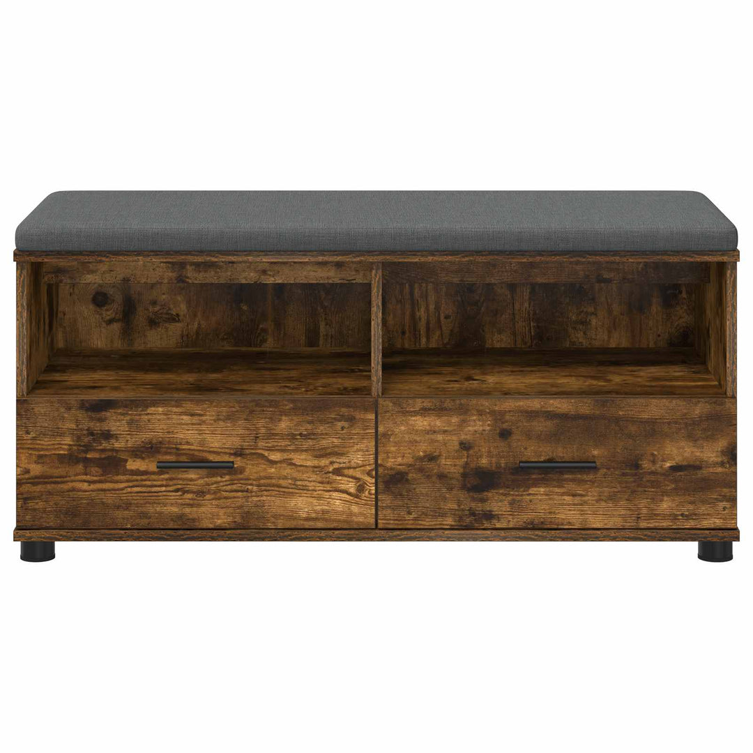 Hallbænk Røget Eg 100 x 38 x 46 cm Kunstigt træ og stof