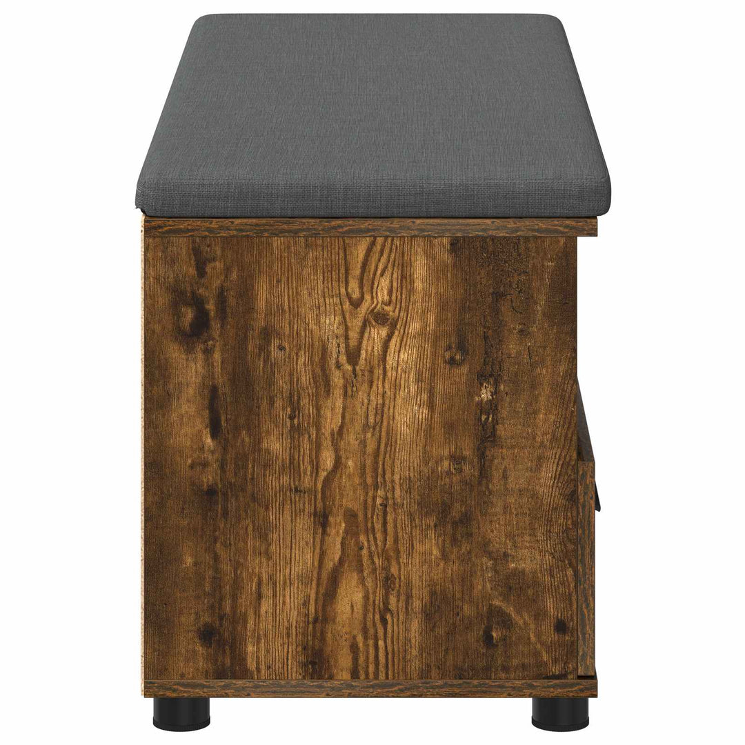 Hallbænk Røget Eg 100 x 38 x 46 cm Kunstigt træ og stof