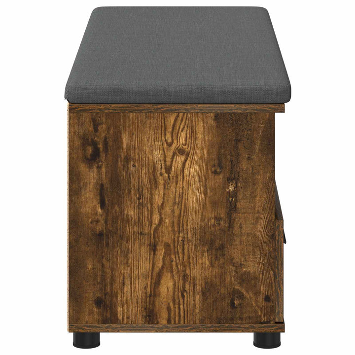 Hallbænk Røget Eg 100 x 38 x 46 cm Kunstigt træ og stof