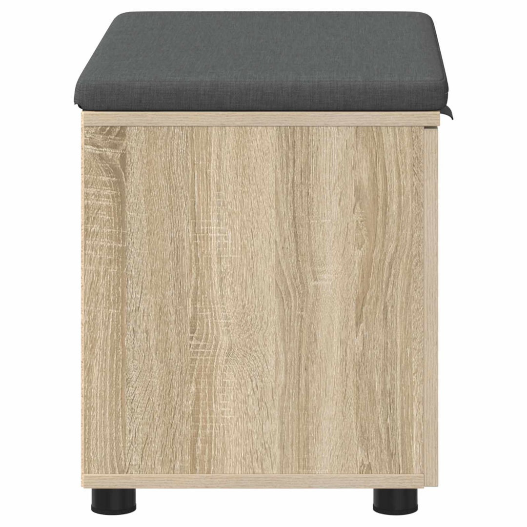 Hallbænk med dør Sonoma eg 60 x 38 x 46 cm Kunstigt træ og stof