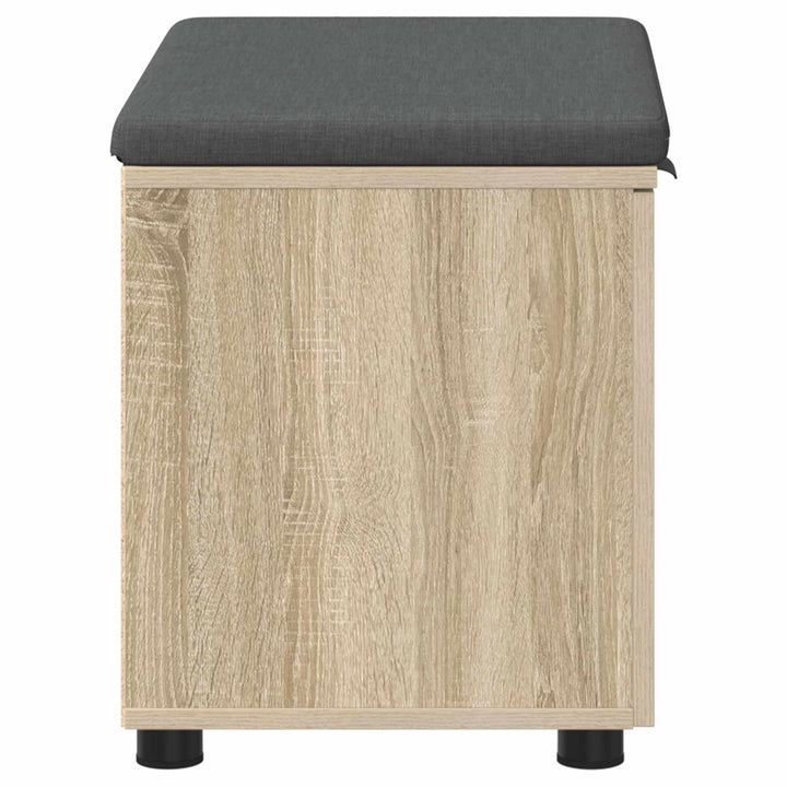 Hallbænk med dør Sonoma eg 60 x 38 x 46 cm Kunstigt træ og stof