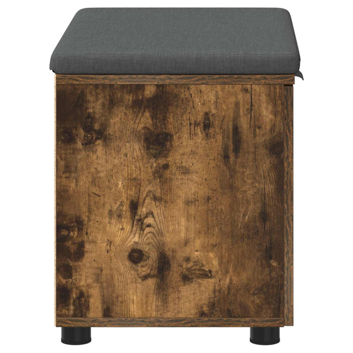 Hallbænk med pude Røget Eg 60 x 38 x 46 cm Kunstigt træ og stof