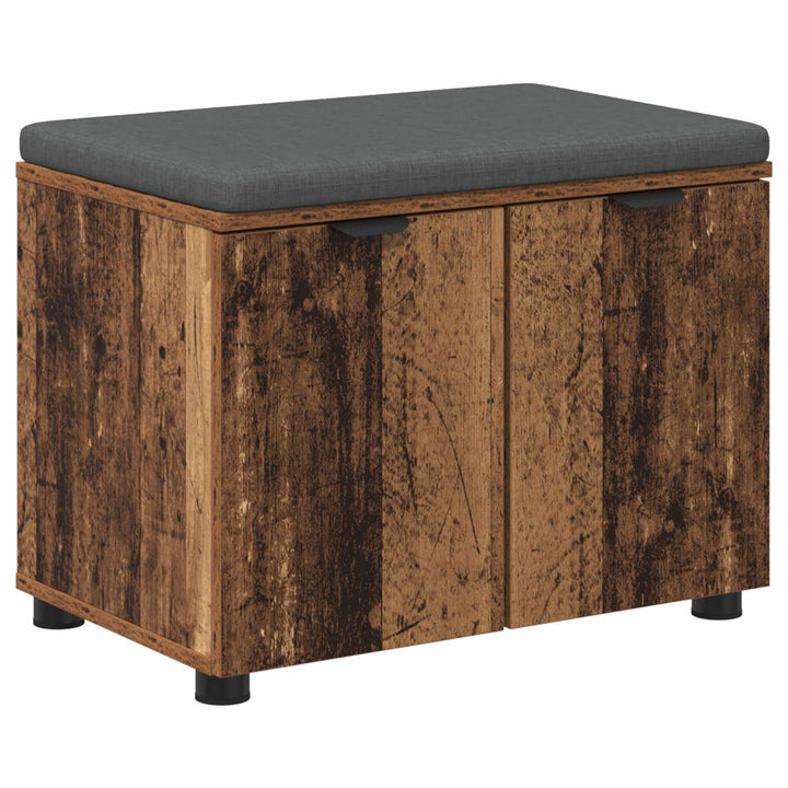 Hallbænk Gammelt træ 60 x 38 x 46 cm Kunstigt træ og stof