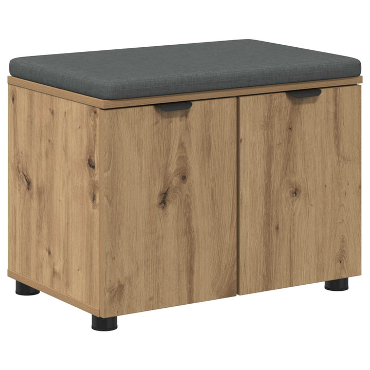 Hallbænk Artisan Eg 60 x 38 x 46 cm Kunstigt træ og stof