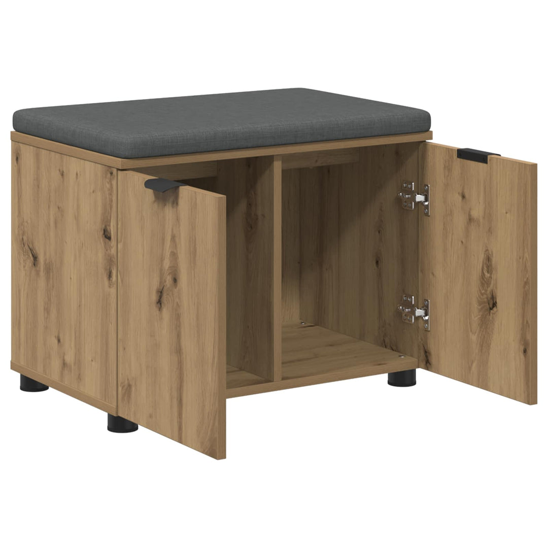 Hallbænk Artisan Eg 60 x 38 x 46 cm Kunstigt træ og stof