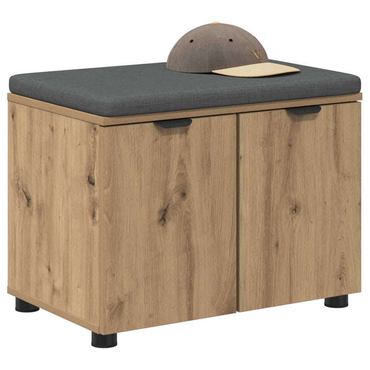 Hallbænk Artisan Eg 60 x 38 x 46 cm Kunstigt træ og stof