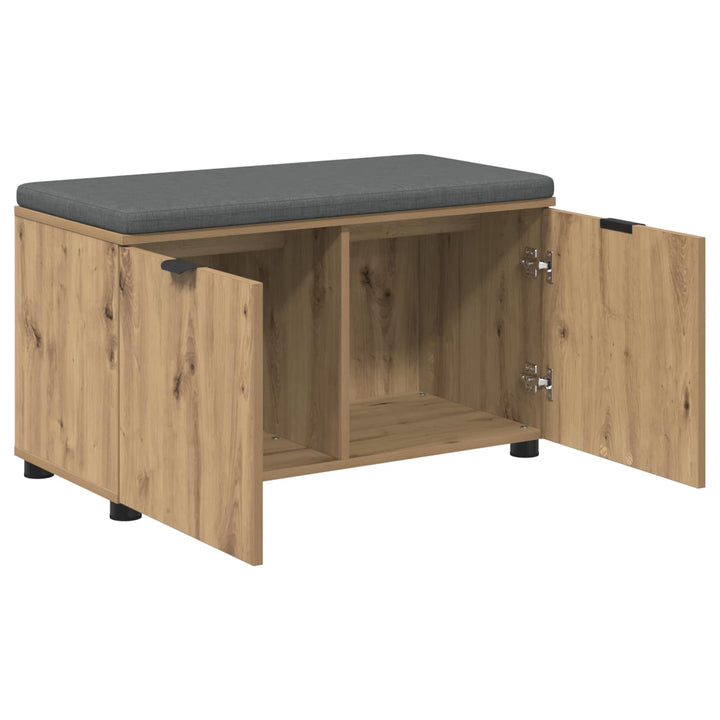 Hallbænk Artisan Eg 80 x 38 x 46 cm Kunstigt træ og stof