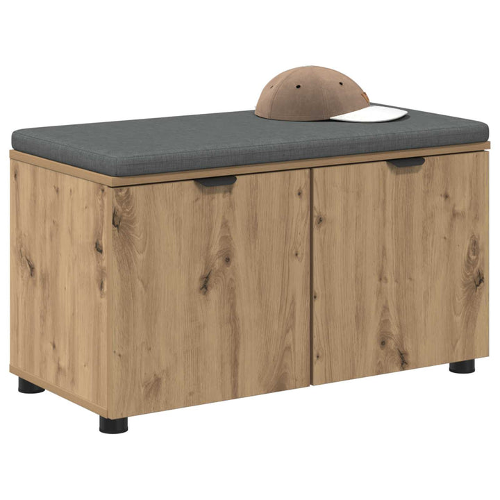 Hallbænk Artisan Eg 80 x 38 x 46 cm Kunstigt træ og stof