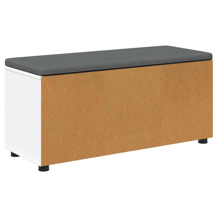 Hallbænk med pude Hvid 100 x 38 x 46 cm Kunstigt træ og stof