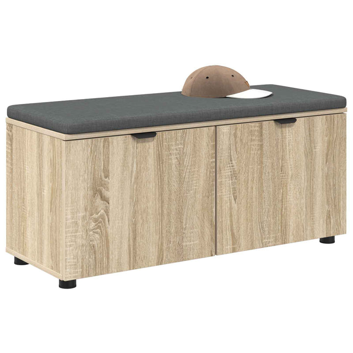 Hallbænk Sonoma eg 100 x 38 x 46 cm Kunstigt træ og stof