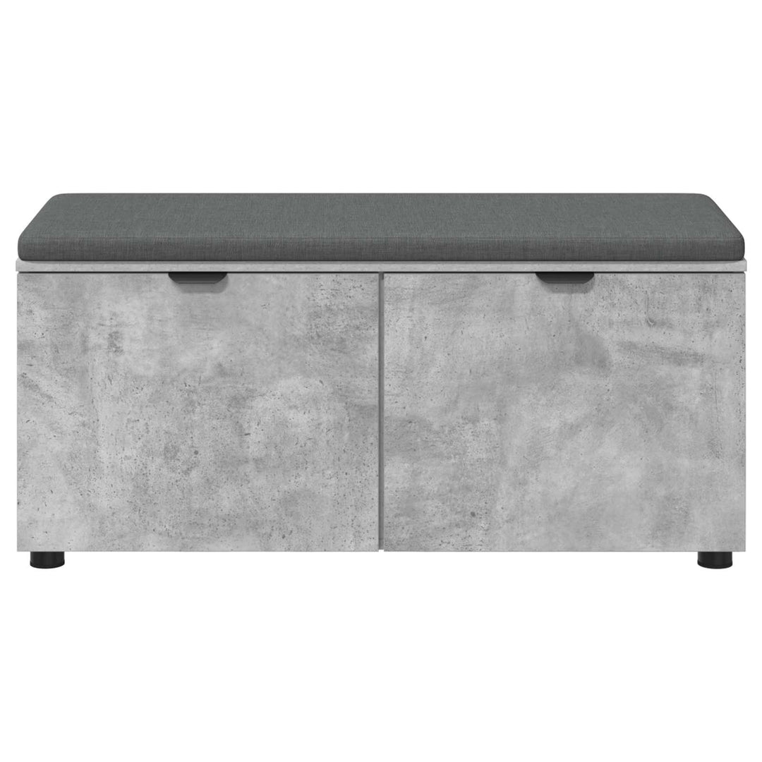 Hallbænk med dør BetonGrå 100 x 38 x 46 cm Kunstigt træ og stof
