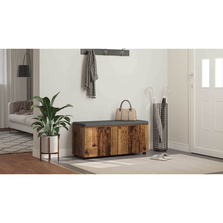 Hallbænk Gammelt træ 100 x 38 x 46 cm Kunstigt træ og stof