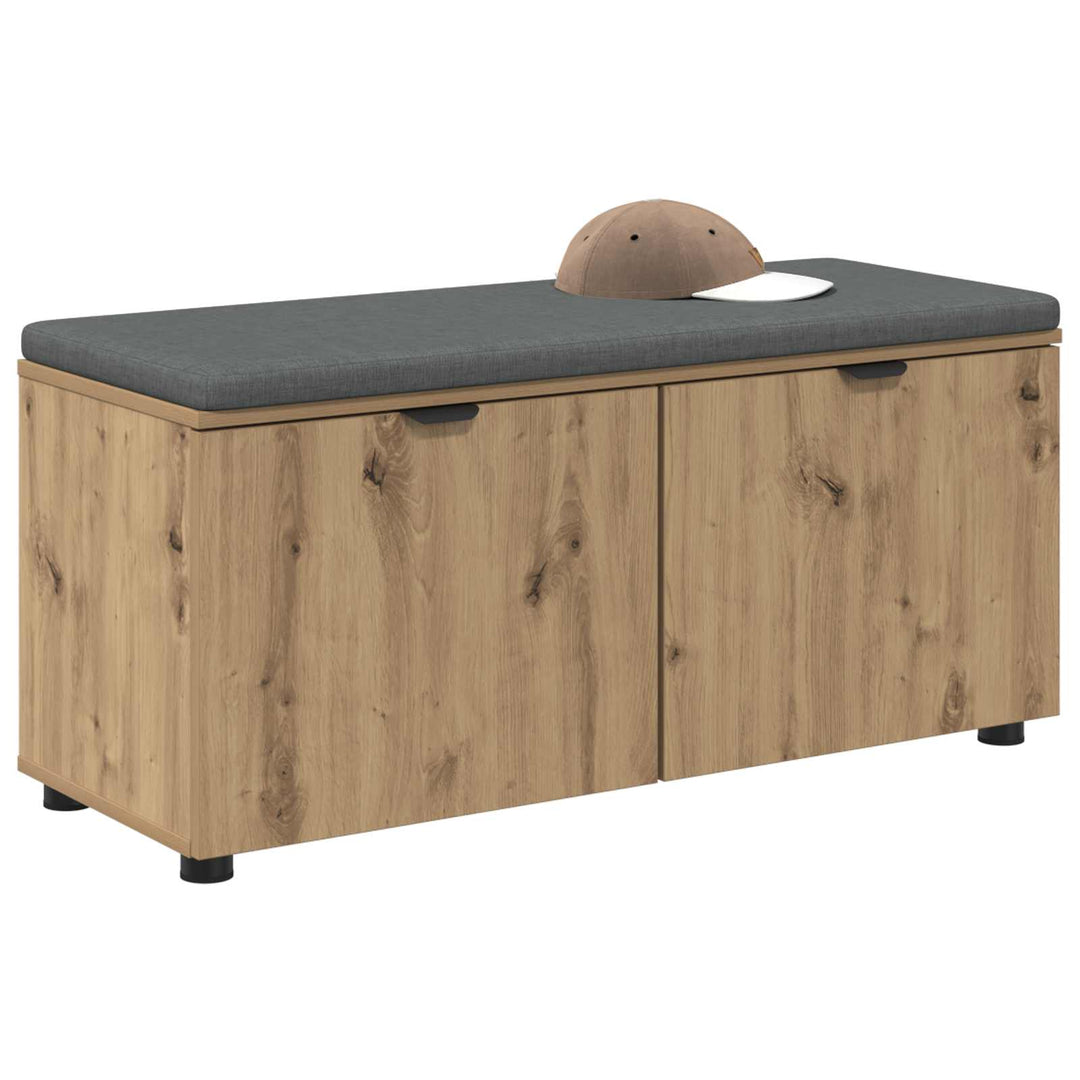 Hallbænk Artisan Eg 100 x 38 x 46 cm Kunstigt træ og stof