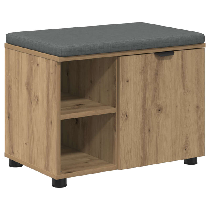 Hallbænk Artisan Eg 60 x 38 x 46 cm Kunstigt træ og stof