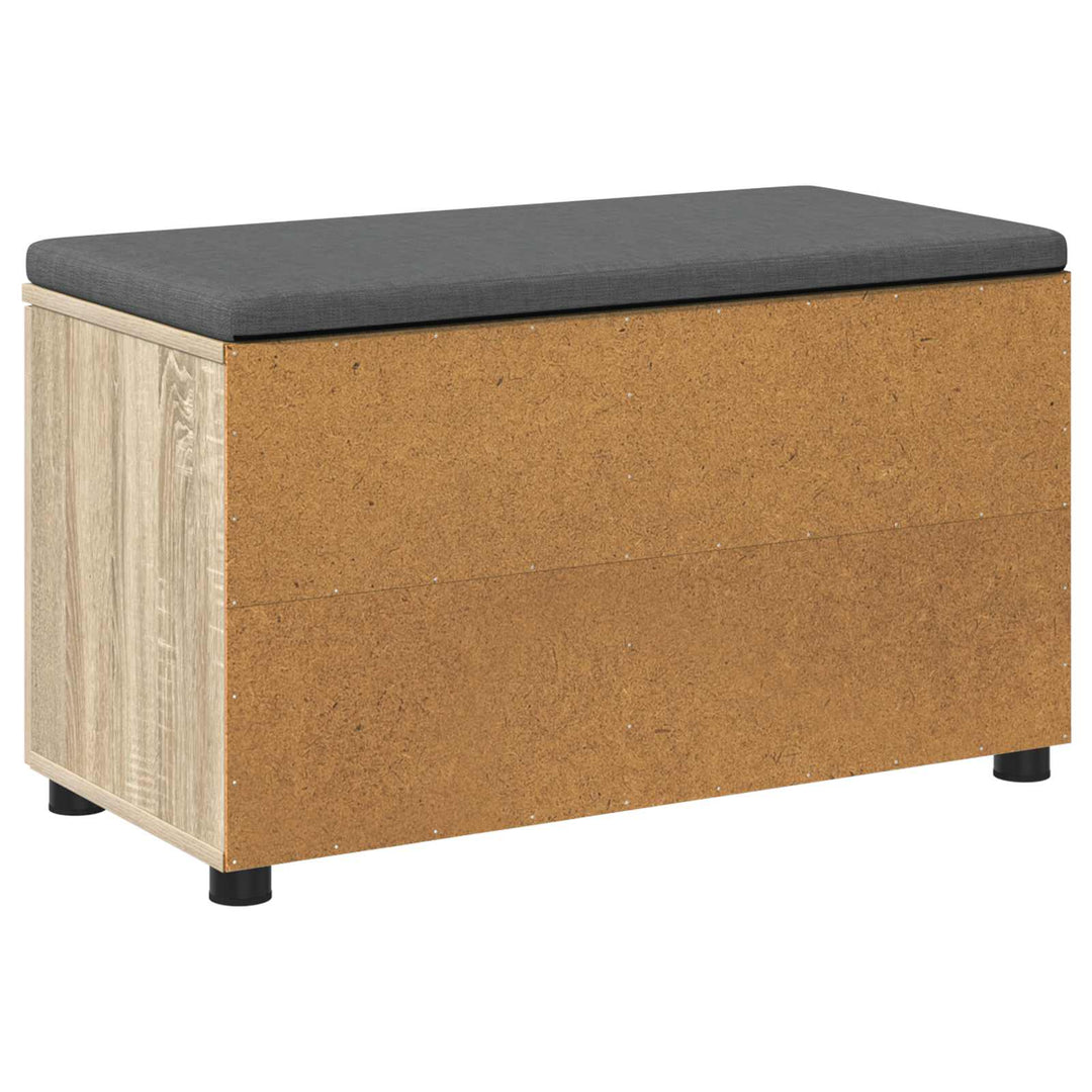 Hallbænk med dør Sonoma eg 80 x 38 x 46 cm Kunstigt træ og stof