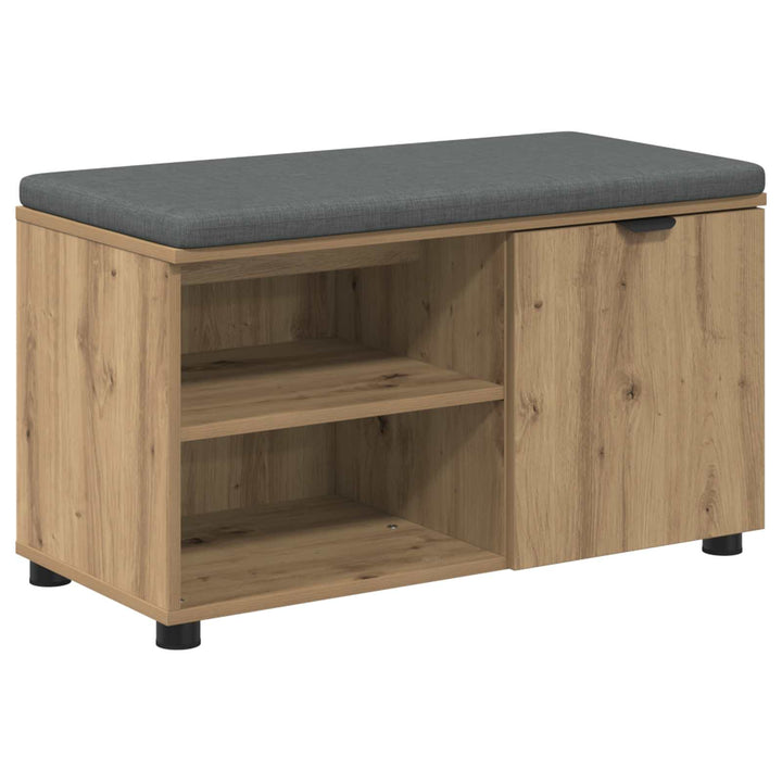 Hallbænk Artisan Eg 80 x 38 x 46 cm Kunstigt træ og stof