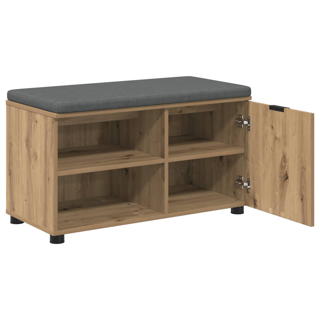 Hallbænk Artisan Eg 80 x 38 x 46 cm Kunstigt træ og stof