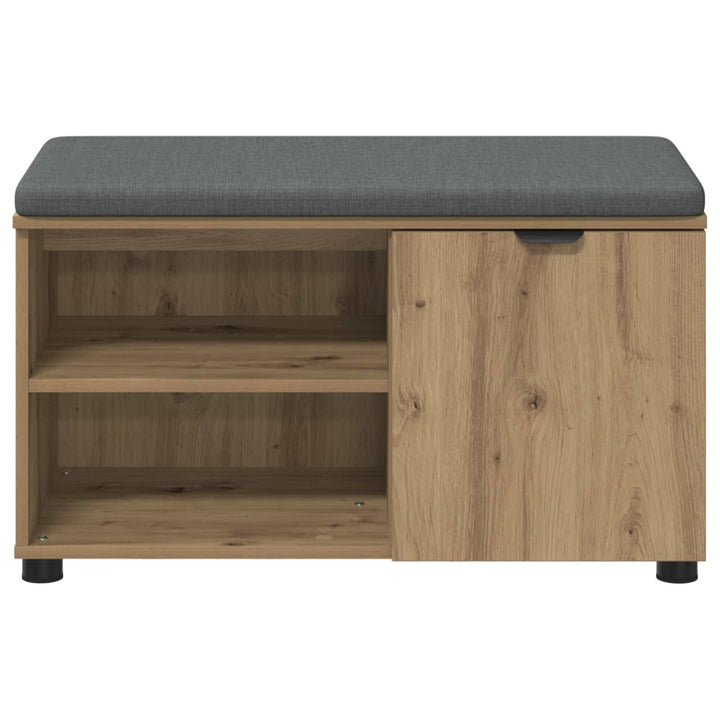 Hallbænk Artisan Eg 80 x 38 x 46 cm Kunstigt træ og stof