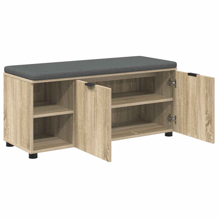 Hallbænk Sonoma eg 100 x 38 x 46 cm Kunstigt træ og stof