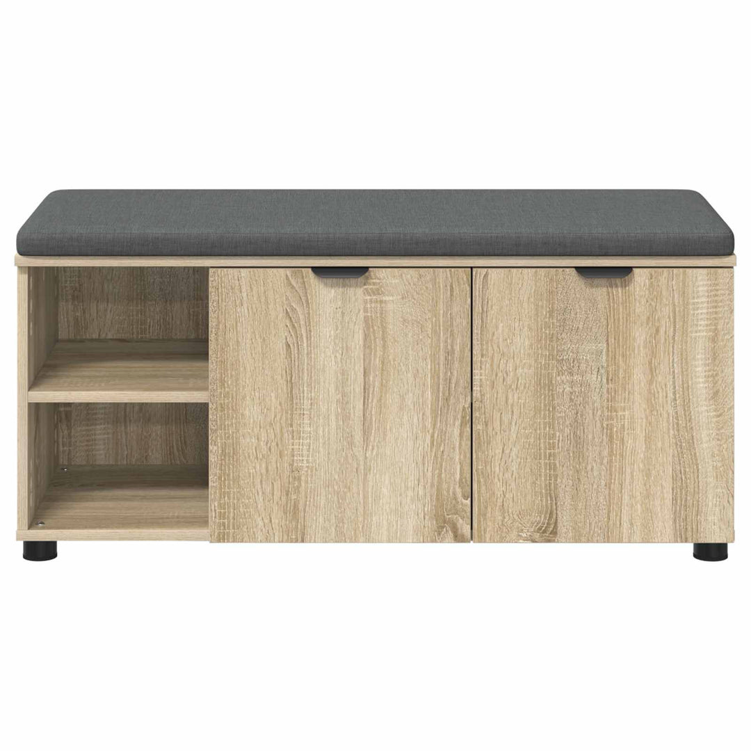 Hallbænk Sonoma eg 100 x 38 x 46 cm Kunstigt træ og stof