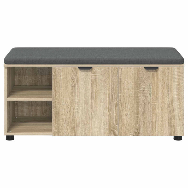 Hallbænk Sonoma eg 100 x 38 x 46 cm Kunstigt træ og stof