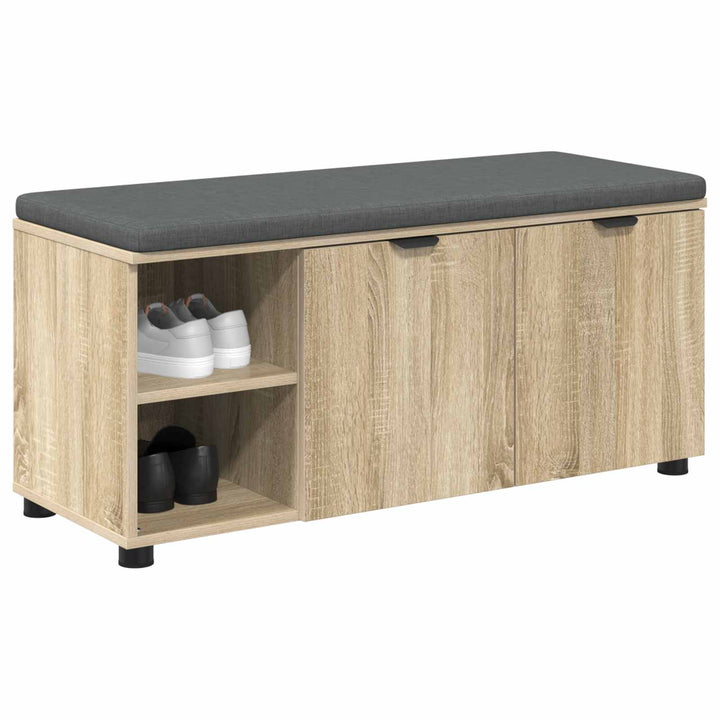 Hallbænk Sonoma eg 100 x 38 x 46 cm Kunstigt træ og stof