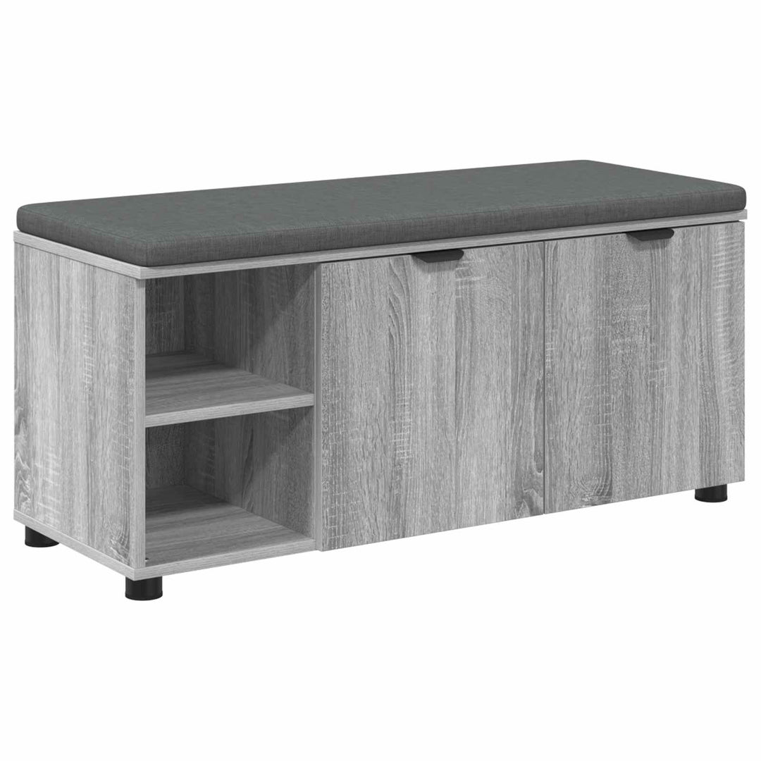Hallbænk Grå Sonoma 100 x 38 x 46 cm Kunstigt træ og stof