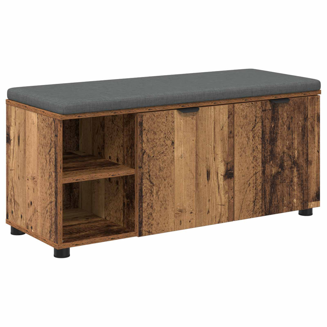 Hallbænk Gammelt træ 100 x 38 x 46 cm Kunstigt træ og stof