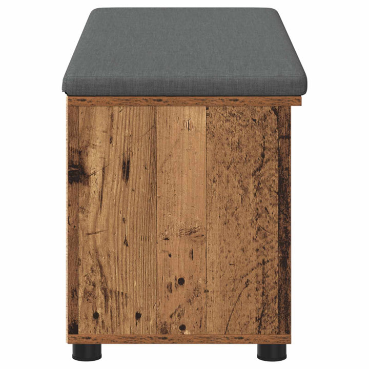 Hallbænk Gammelt træ 100 x 38 x 46 cm Kunstigt træ og stof