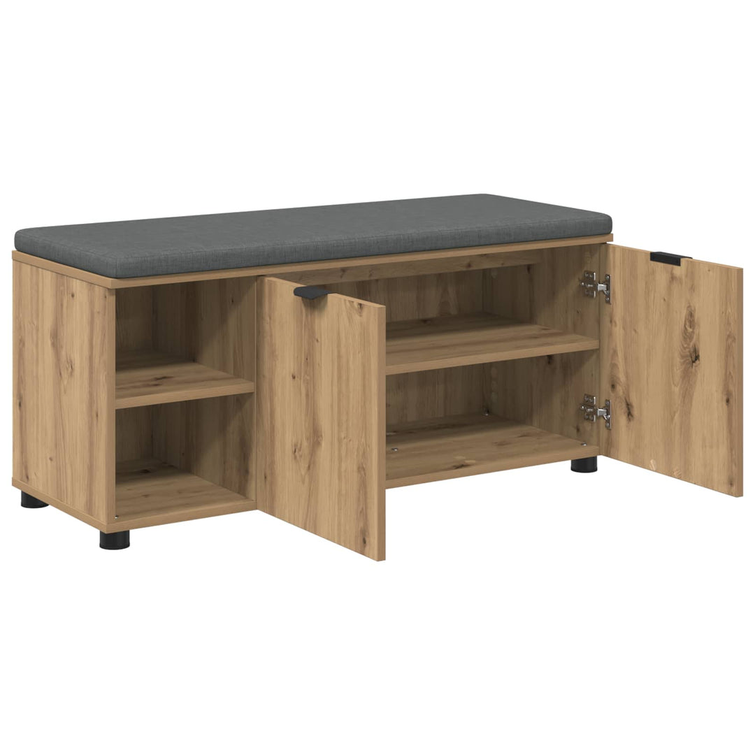 Hallbænk Artisan Eg 100 x 38 x 46 cm Kunstigt træ og stof