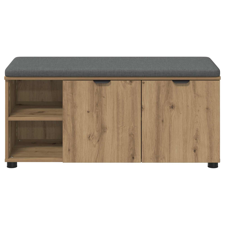 Hallbænk Artisan Eg 100 x 38 x 46 cm Kunstigt træ og stof