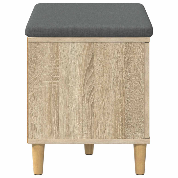Hallbænk med dør Sonoma eg 60 x 38 x 46 cm Kunstigt træ og stof