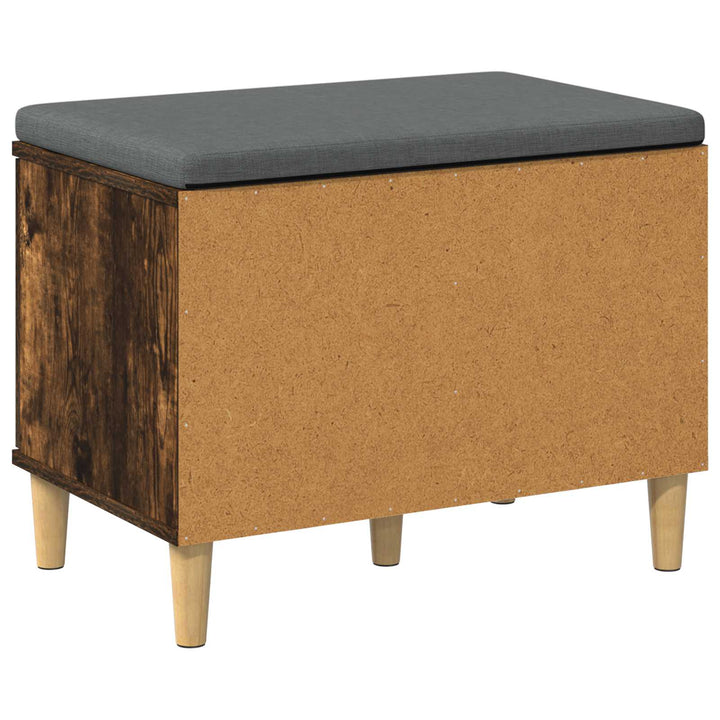 Hallbænk med pude Røget Eg 60 x 38 x 46 cm Kunstigt træ og stof