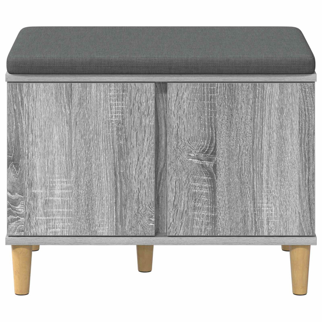 Hallbænk Grå Sonoma 60 x 38 x 46 cm Kunstigt træ og stof