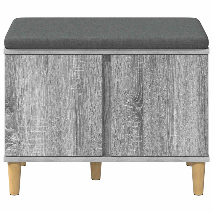 Hallbænk Grå Sonoma 60 x 38 x 46 cm Kunstigt træ og stof